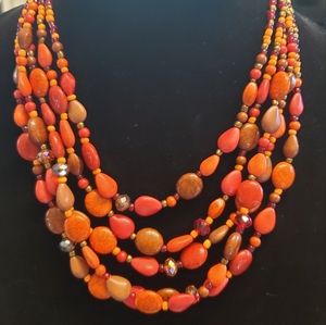 5 stranded beaded necklace